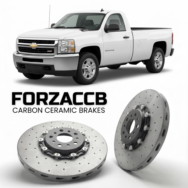 Carbon Ceramic Brake Rotors for Chevrolet Silverado 3500 HD II (GMT900 (2007-2010) | CCB OEM Replacement / Conversion Upgrade Kit