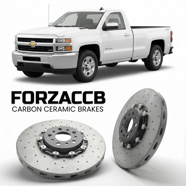 Carbon Ceramic Brake Rotors for Chevrolet Silverado 3500 HD II (GMT900, facelift 2011 (2011-2014) | CCB OEM Replacement / Conversion Upgrade Kit