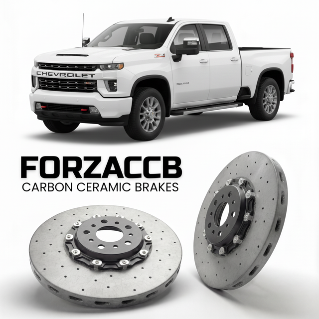 Carbon Ceramic Brake Rotors for Chevrolet Silverado 3500 HD IV (T1XX (2020-2023) | CCB OEM Replacement / Conversion Upgrade Kit