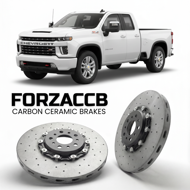 Carbon Ceramic Brake Rotors for Chevrolet Silverado 3500 HD IV (T1XX, facelift 2024 (2024+) | CCB OEM Replacement / Conversion Upgrade Kit