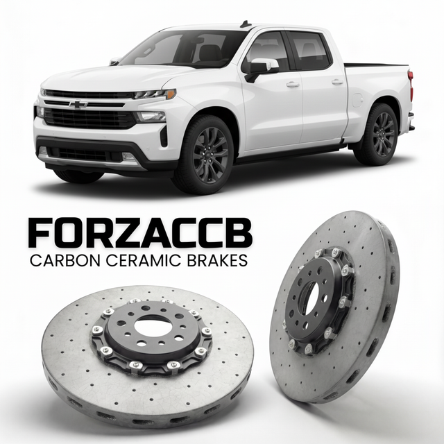 Carbon Ceramic Brake Rotors for Chevrolet Silverado EV Crew Cab (2023+) | CCB OEM Replacement / Conversion Upgrade Kit