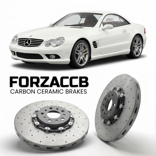 Carbon Ceramic Brake Rotors for Mercedes-Benz SL 55 AMG R230 (2003-2008) | CCB OEM Replacement / Conversion Upgrade Kit