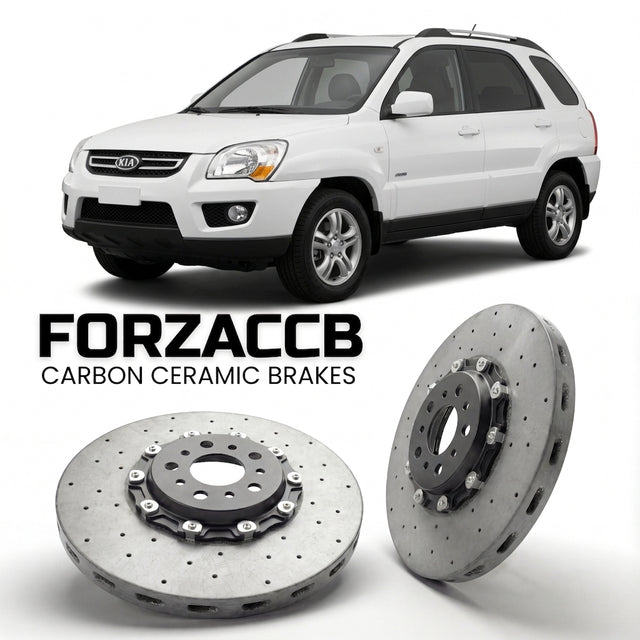 Carbon Ceramic Brake Rotors for Kia Sportage II (facelift, 2008 (2008-2010) | CCB OEM Replacement / Conversion Upgrade Kit