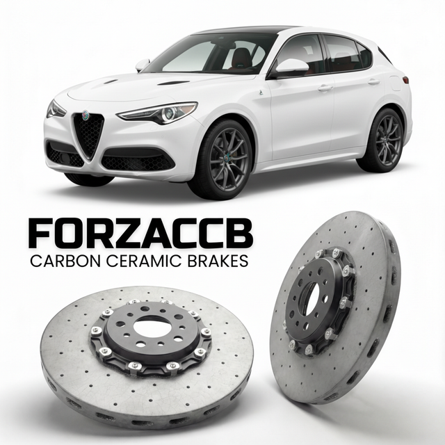 Carbon Ceramic Brake Rotors for Alfa Romeo Stelvio 949 (2017-2022) | CCB OEM Replacement / Conversion Upgrade Kit