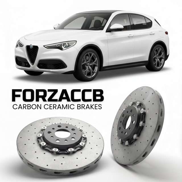Carbon Ceramic Brake Rotors for Alfa Romeo Stelvio 949, facelift 2022 (2022+) | CCB OEM Replacement / Conversion Upgrade Kit