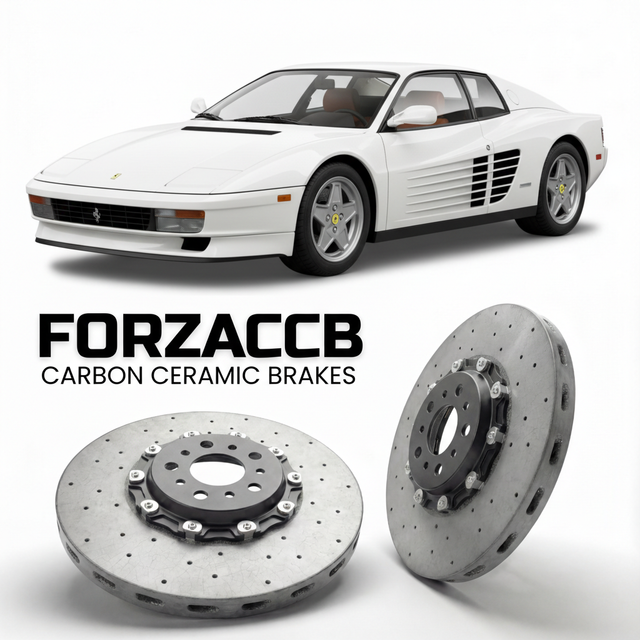 Carbon Ceramic Brake Rotors for Ferrari Testarossa (1984-1992) | CCB OEM Replacement / Conversion Upgrade Kit