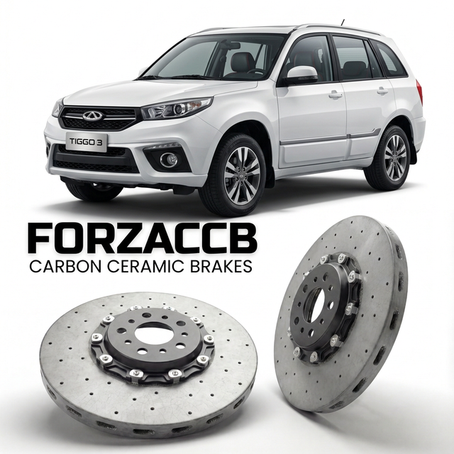 Carbon Ceramic Brake Rotors for Chery Tiggo 3 facelift 2014 (2014+) | CCB OEM Replacement / Conversion Upgrade Kit