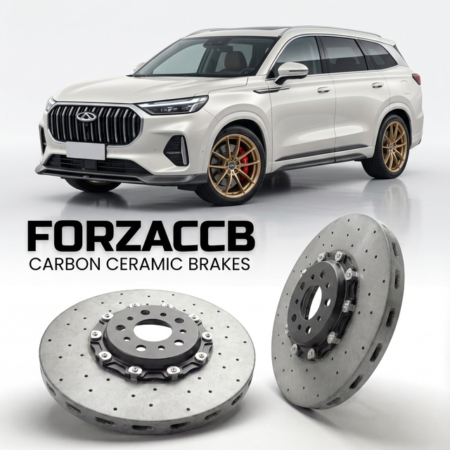 Carbon Ceramic Brake Rotors for Chery Tiggo 9 Global version (2025+) | CCB OEM Replacement / Conversion Upgrade Kit