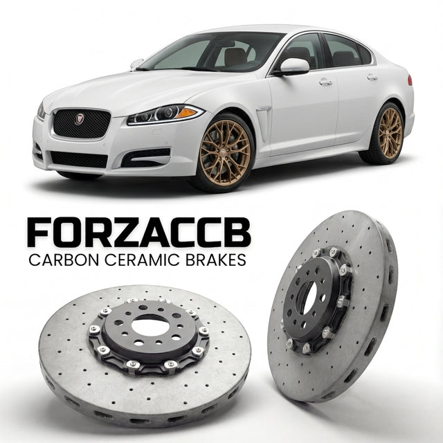 Carbon Ceramic Brake Rotors for Jaguar XF X250, facelift 2011 (2011-2015) | CCB OEM Replacement / Conversion Upgrade Kit