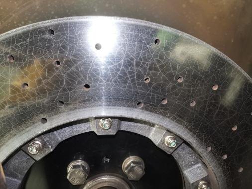 Brake disc surface after the test